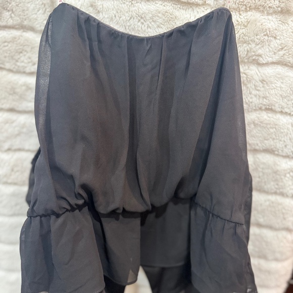 Black Chiffon Top - Picture 1 of 4